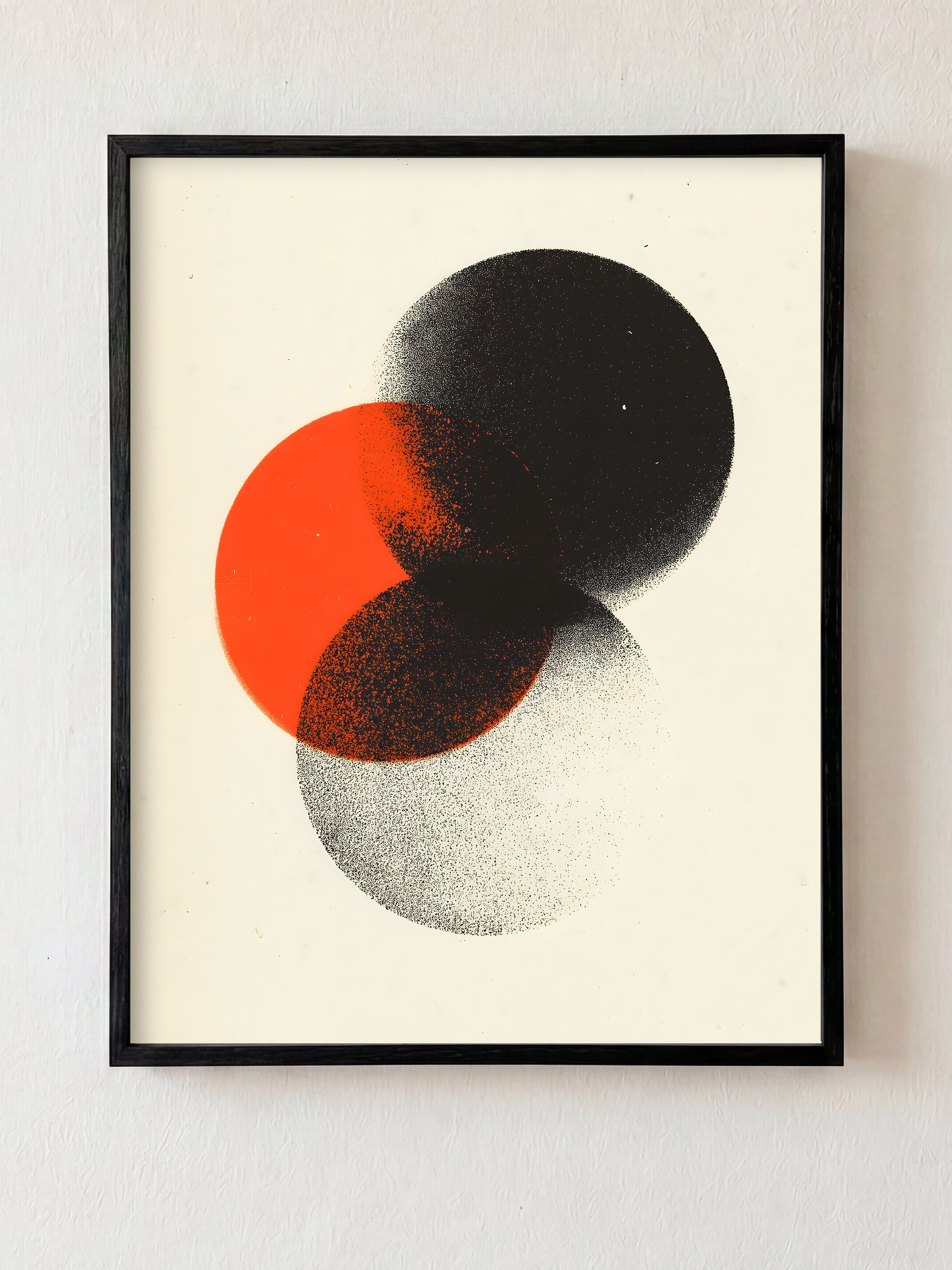 The Overlap fine art print in black frame by HOOKD Studio