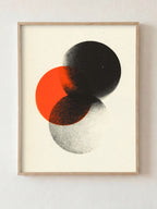 The Overlap fine art print in natural wood frame by HOOKD Studio