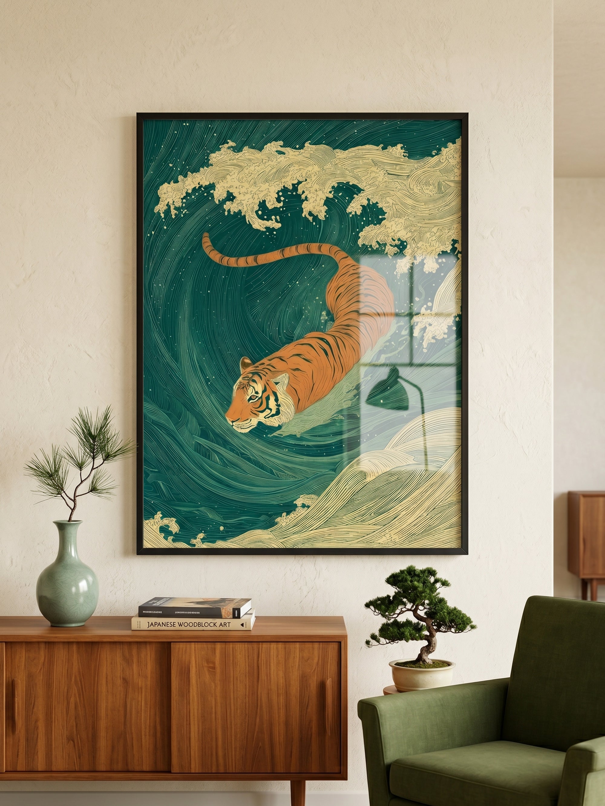 Against the Current art print lifestyle display