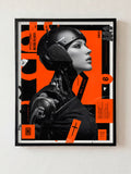 Where Flesh Ends fine art print in black frame by HOOKD Studio