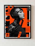 Where Flesh Ends fine art print in black frame by HOOKD Studio