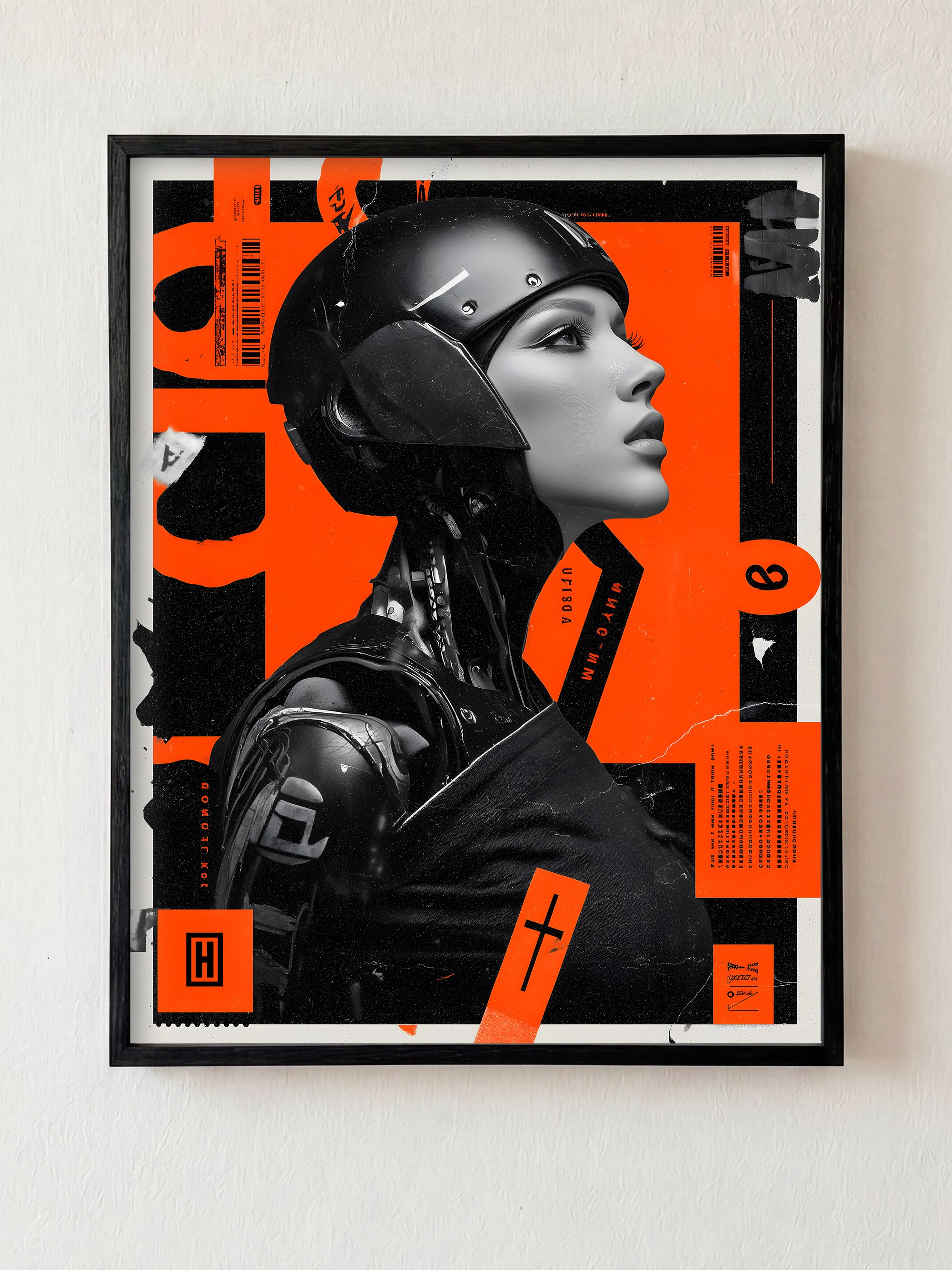 Where Flesh Ends fine art print in black frame by HOOKD Studio