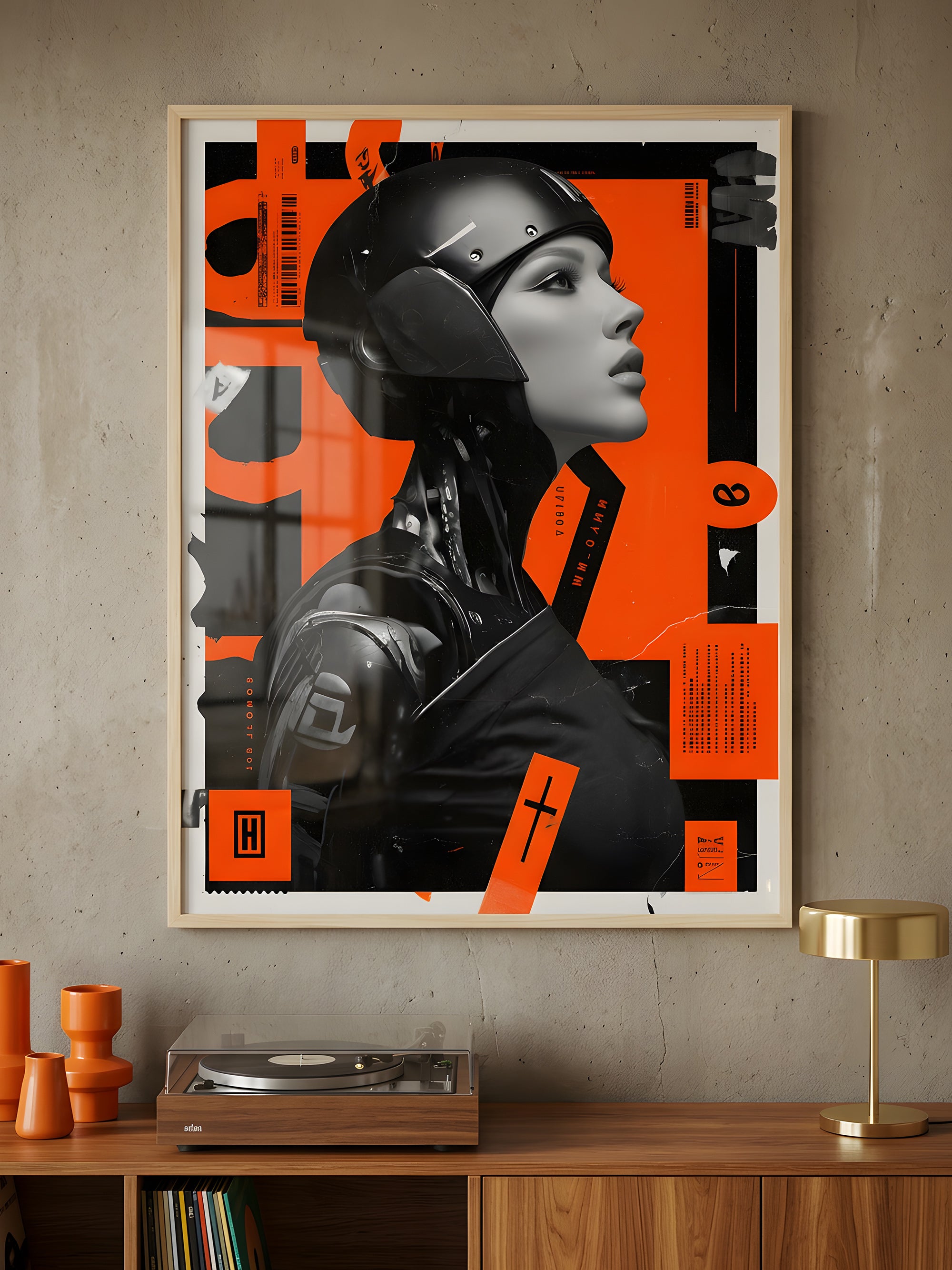 Where Flesh Ends art print displayed in a styled living space