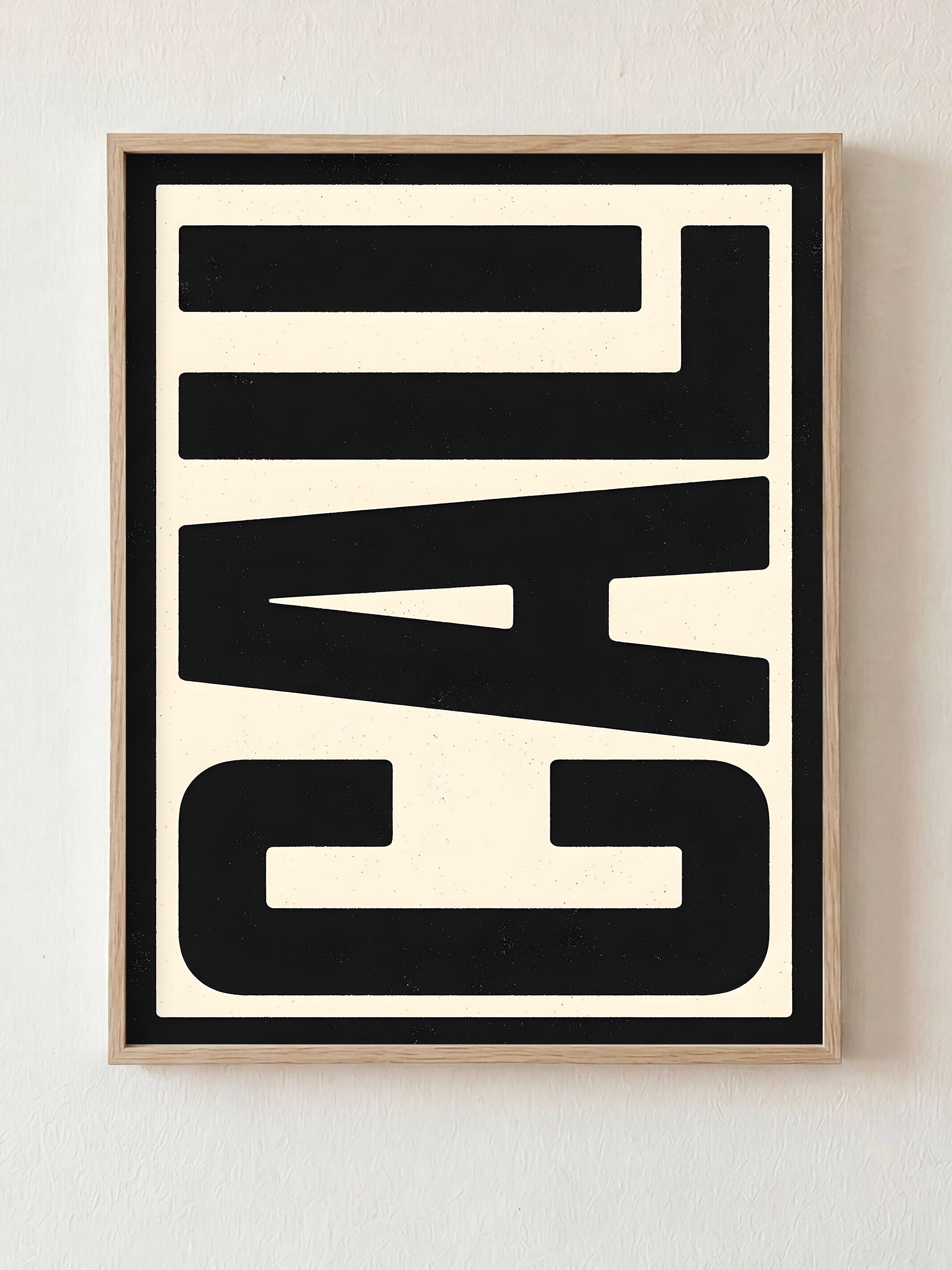 West Of Everything fine art print in natural wood frame by HOOKD Studio