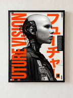 Near Future fine art print in black frame by HOOKD Studio