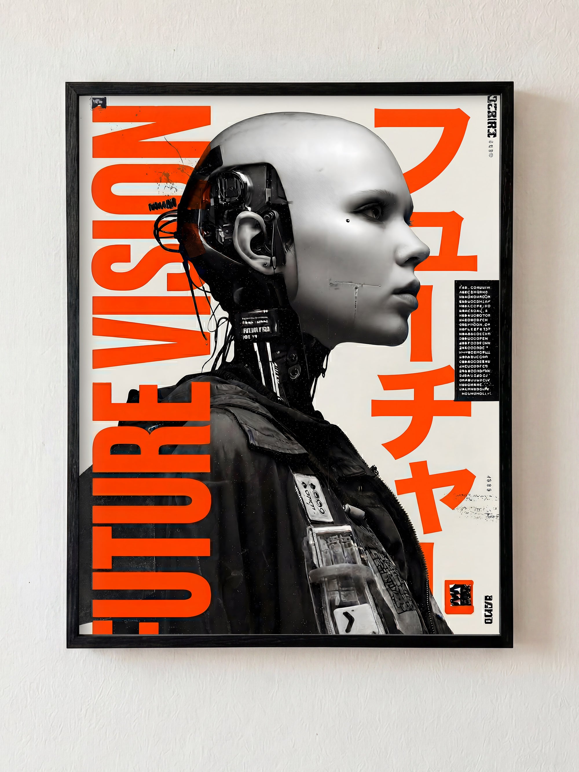 Near Future fine art print in black frame by HOOKD Studio