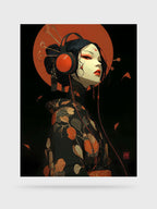 Crimson Signal fine art print, unframed, by HOOKD Studio
