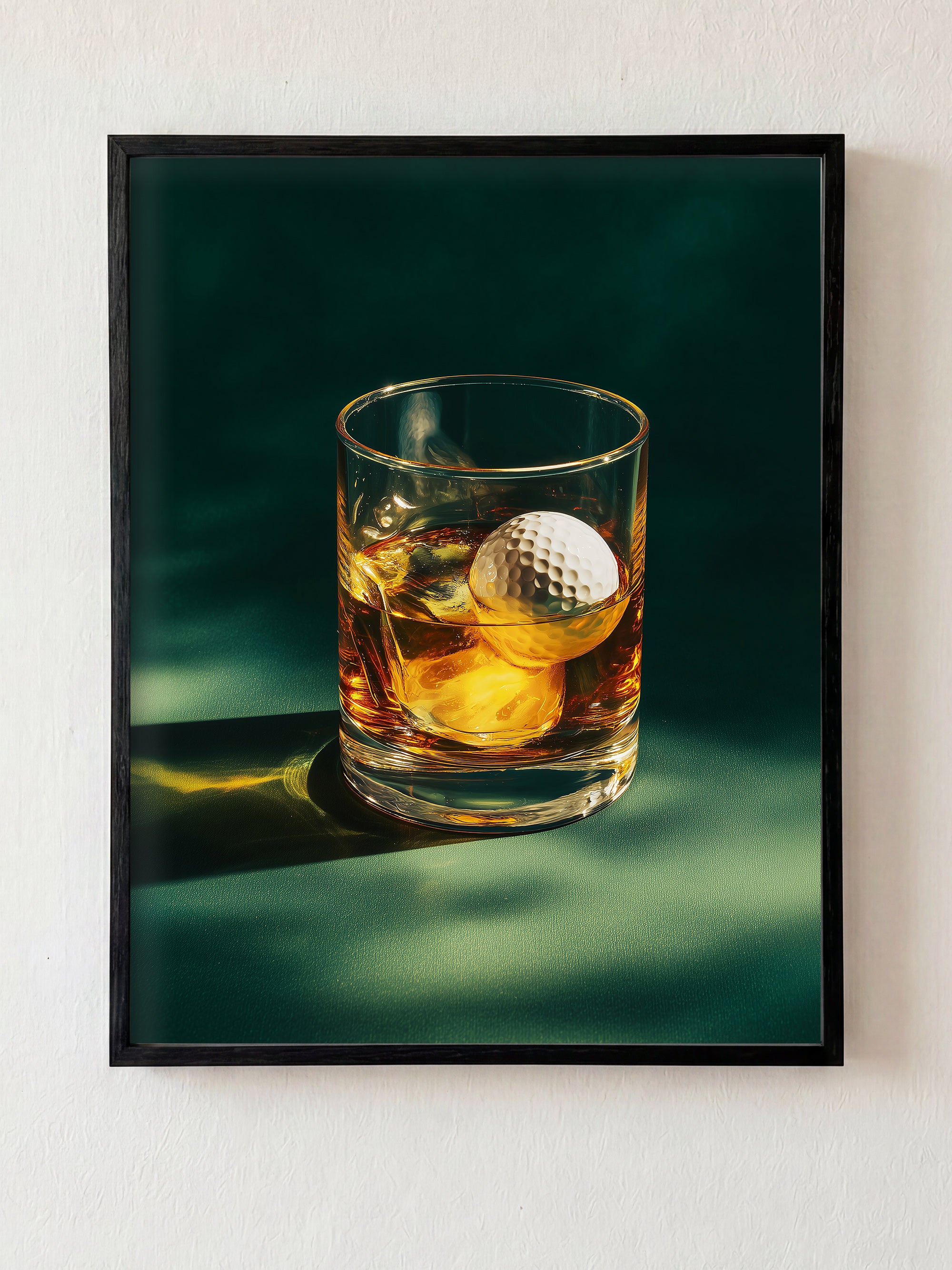 The 19th Hole fine art print in black frame by HOOKD Studio