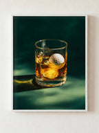 The 19th Hole fine art print in white frame by HOOKD Studio