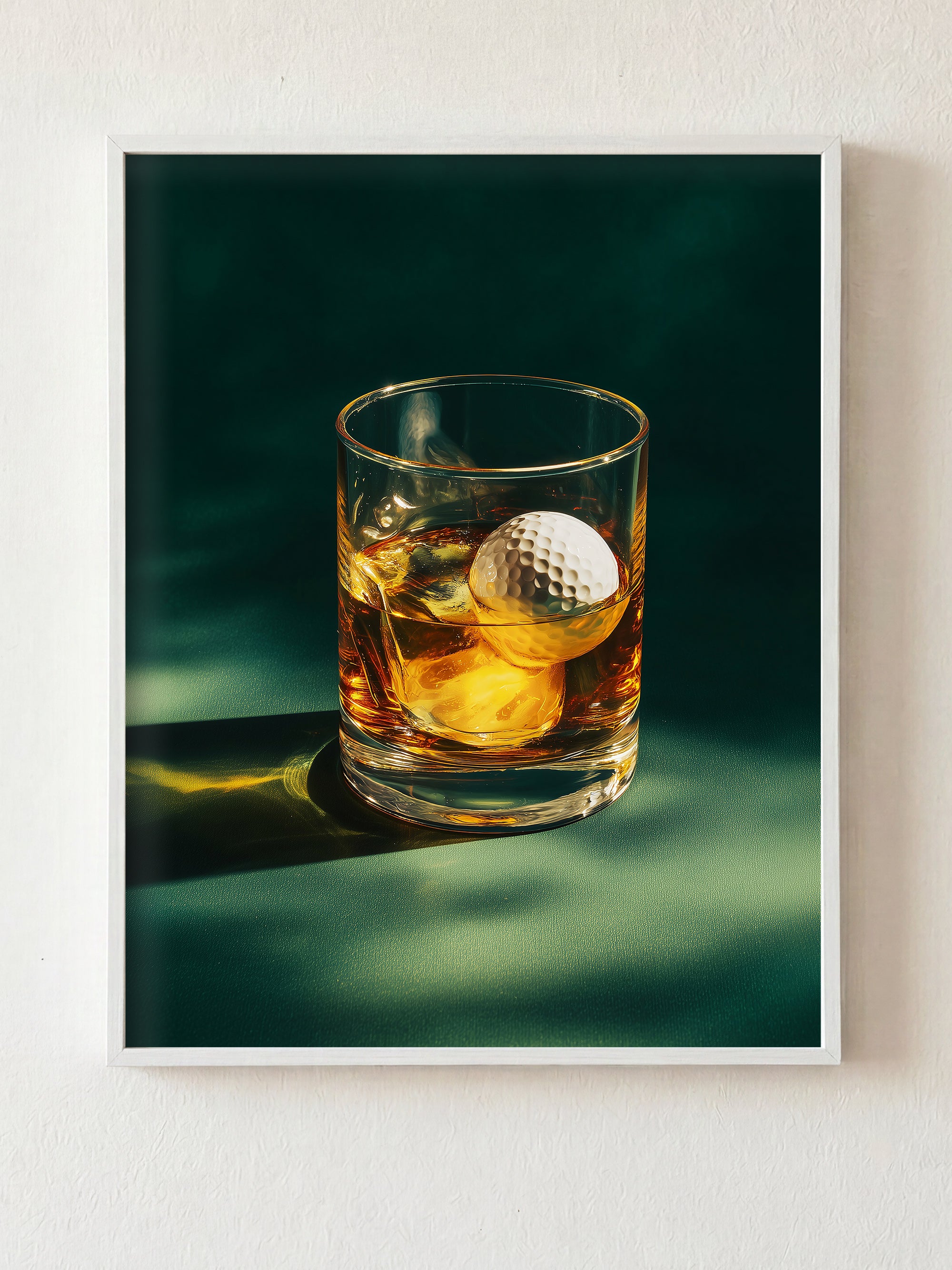 The 19th Hole fine art print in white frame by HOOKD Studio