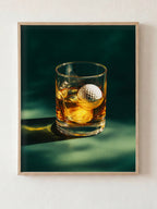 The 19th Hole fine art print in natural wood frame by HOOKD Studio