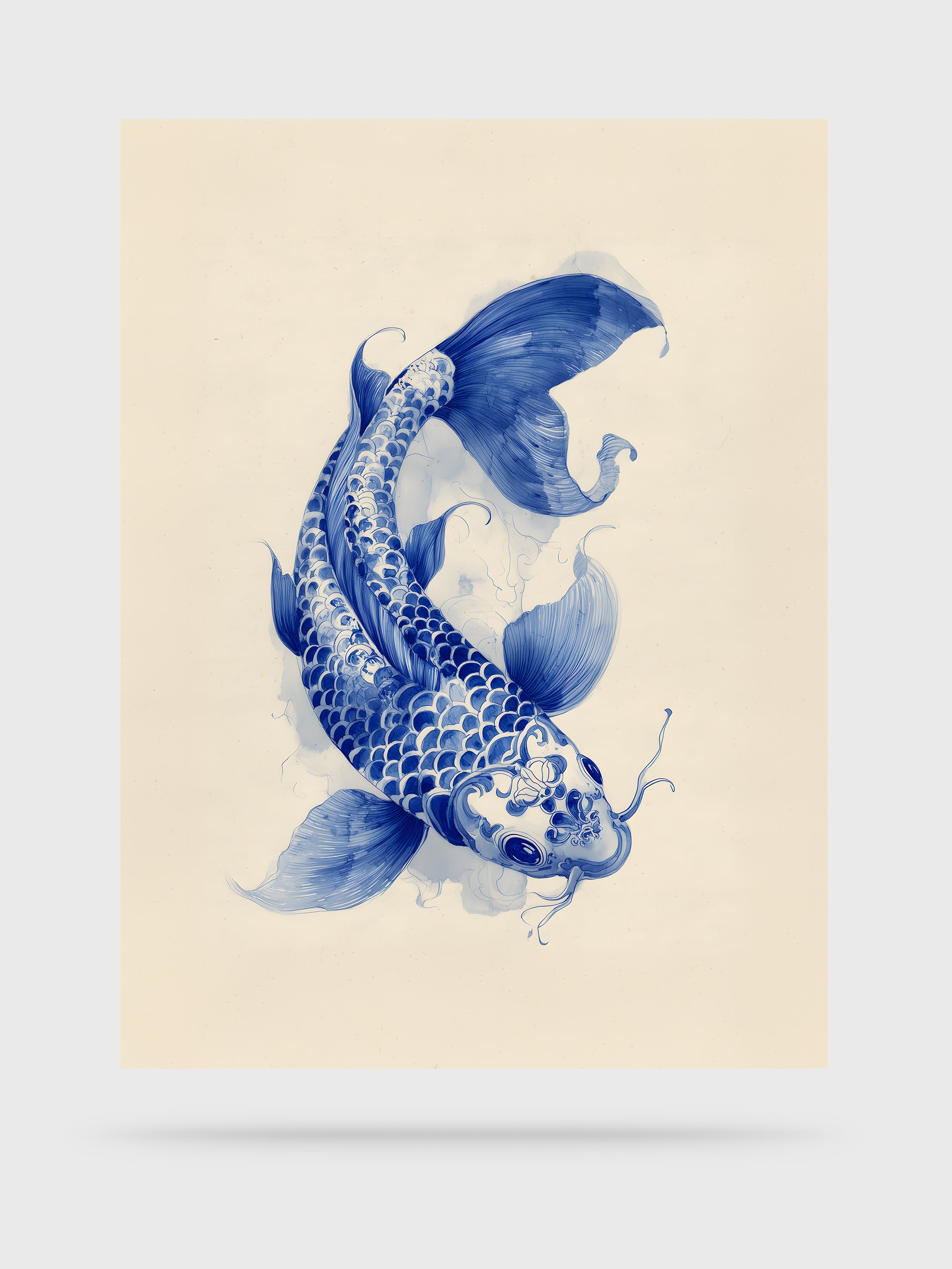 Porcelain Koi fine art print, unframed, by HOOKD Studio
