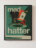 Mad Hatter fine art print in black frame by HOOKD Studio