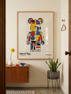 Not A Toy art print displayed in a contemporary setting