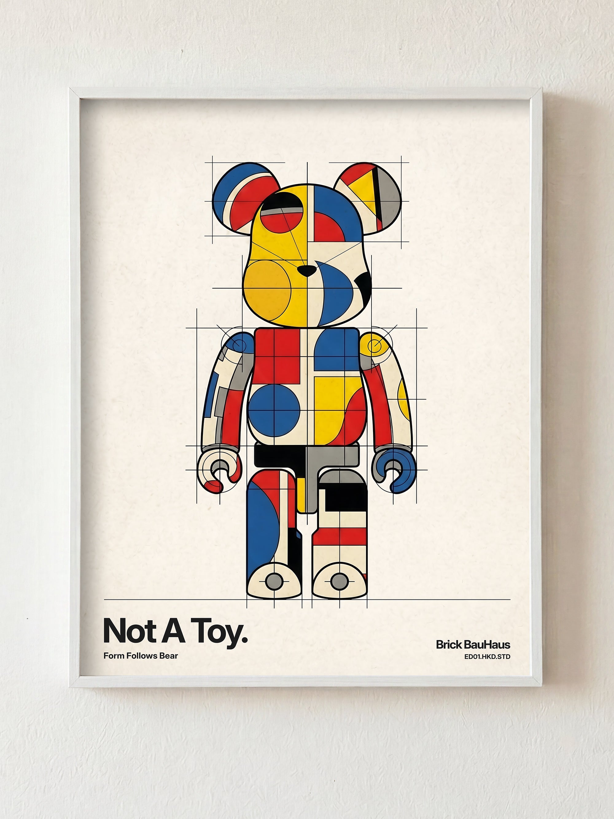 Not A Toy fine art print in white frame by HOOKD Studio