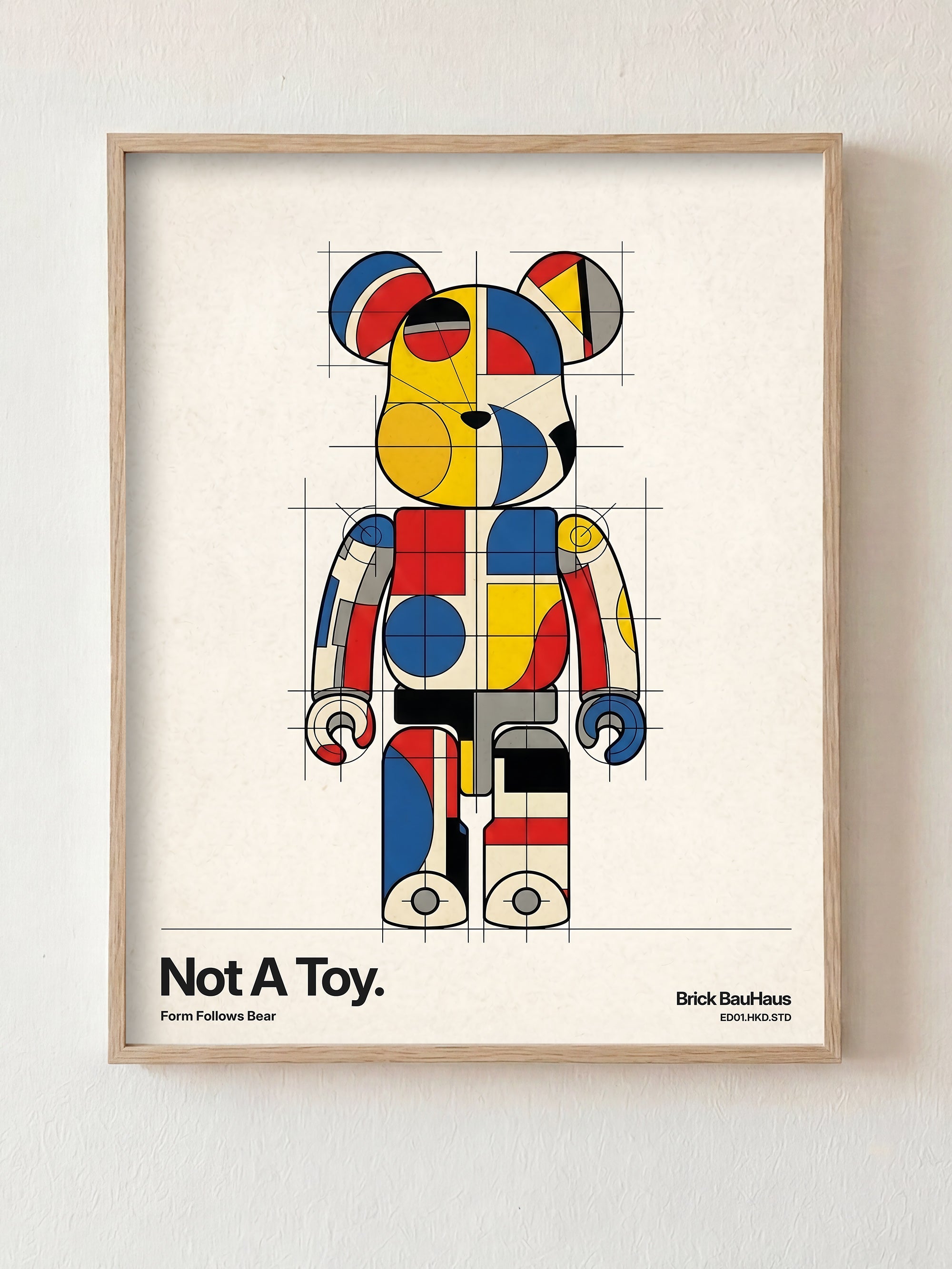 Not A Toy fine art print in natural wood frame by HOOKD Studio