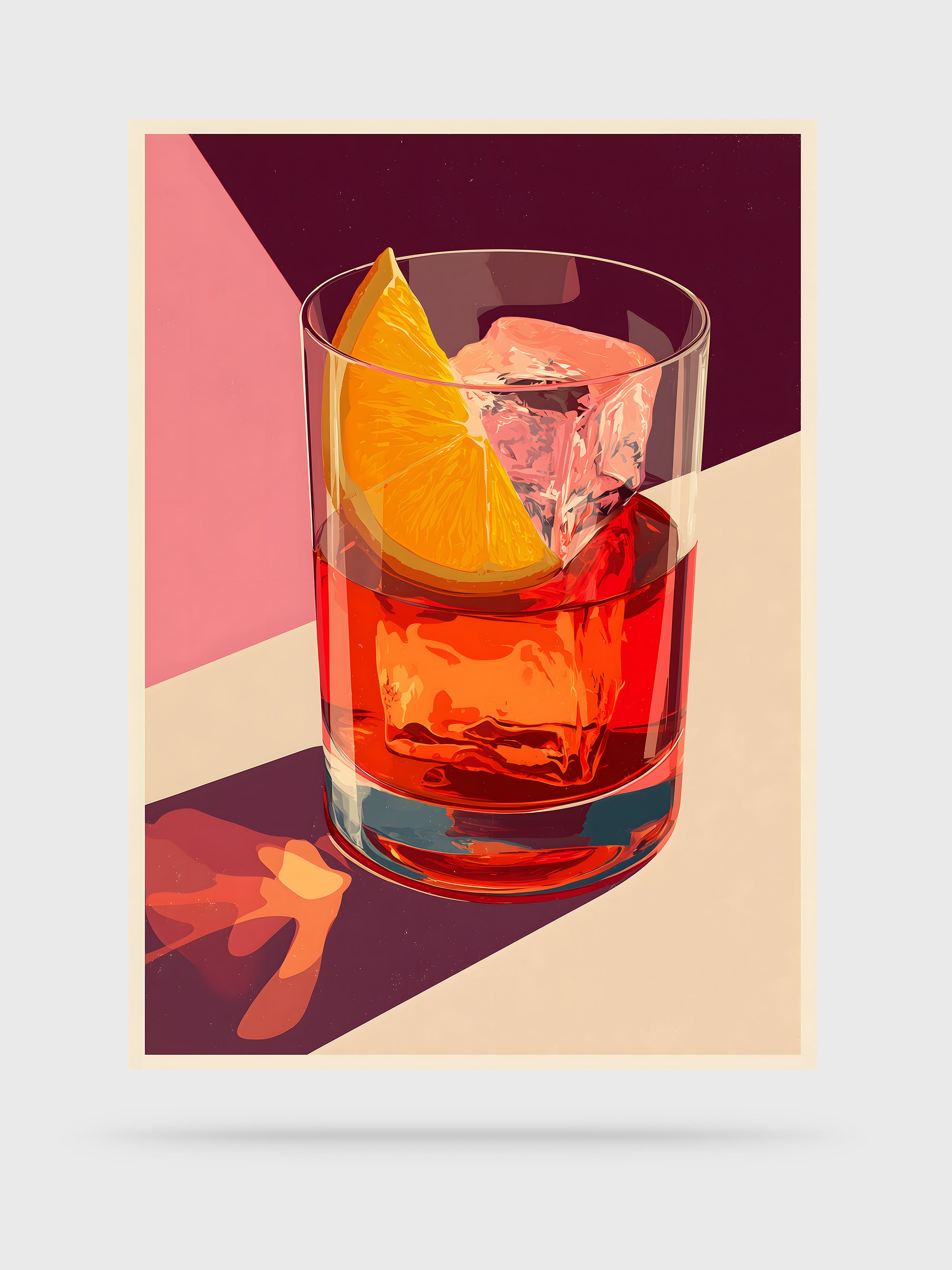 Negroni Golden Hour fine art print, unframed, by HOOKD Studio
