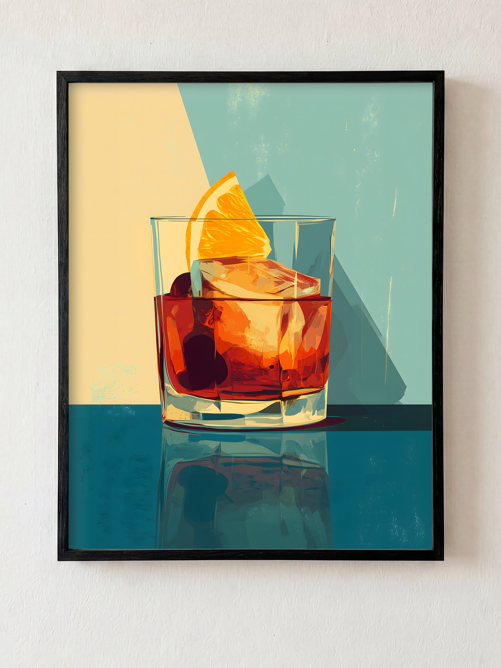 Old Fashioned fine art print in black frame by HOOKD Studio