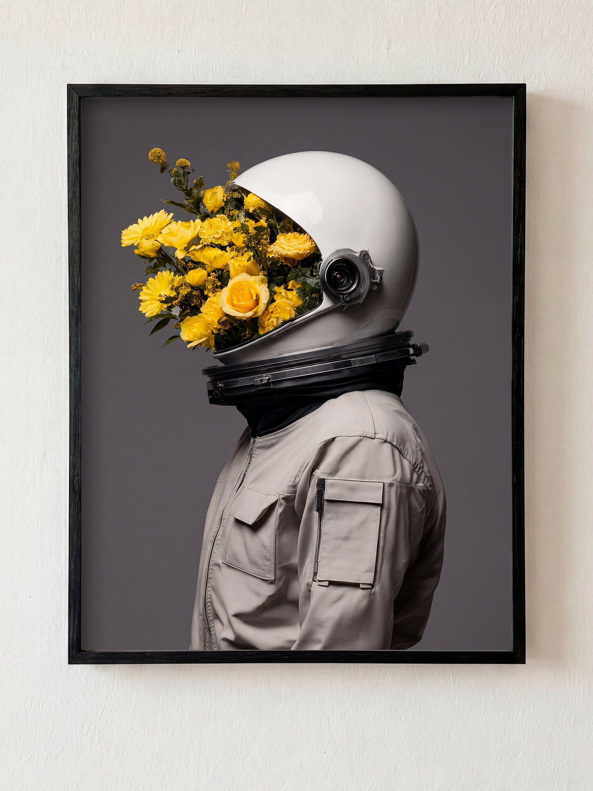 Proof of Life fine art print in black frame by HOOKD Studio