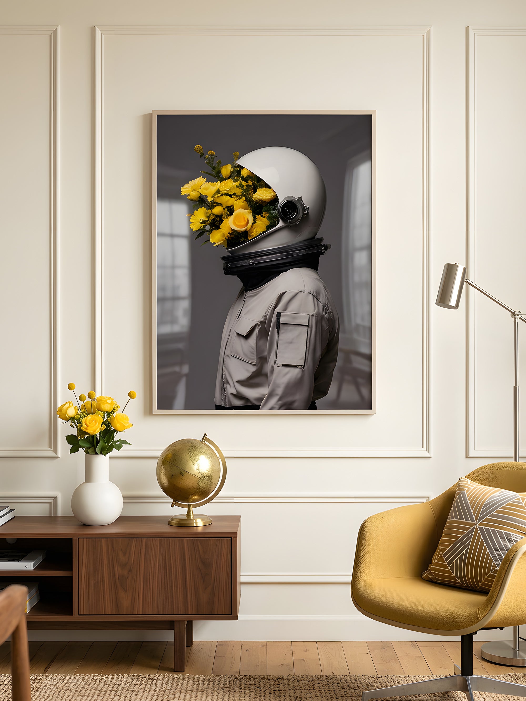 Proof of Life art print displayed in a styled living space