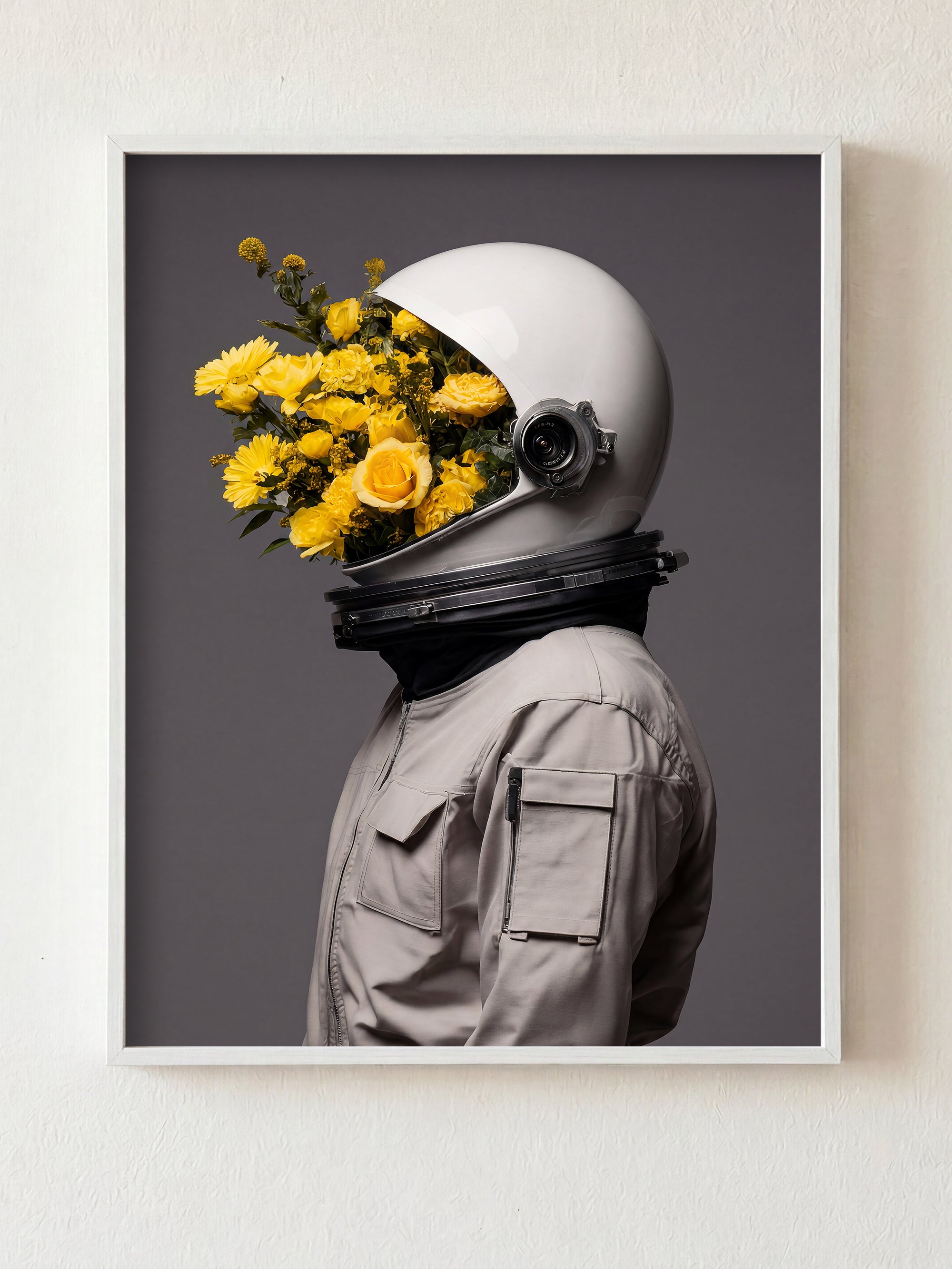 Proof of Life fine art print in white frame by HOOKD Studio