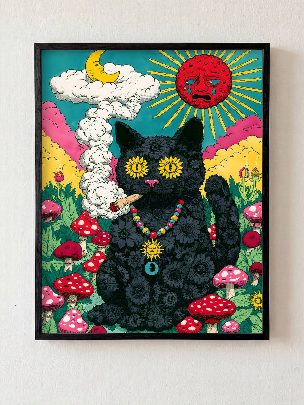 Dreamy Dayz fine art print in black frame by HOOKD Studio