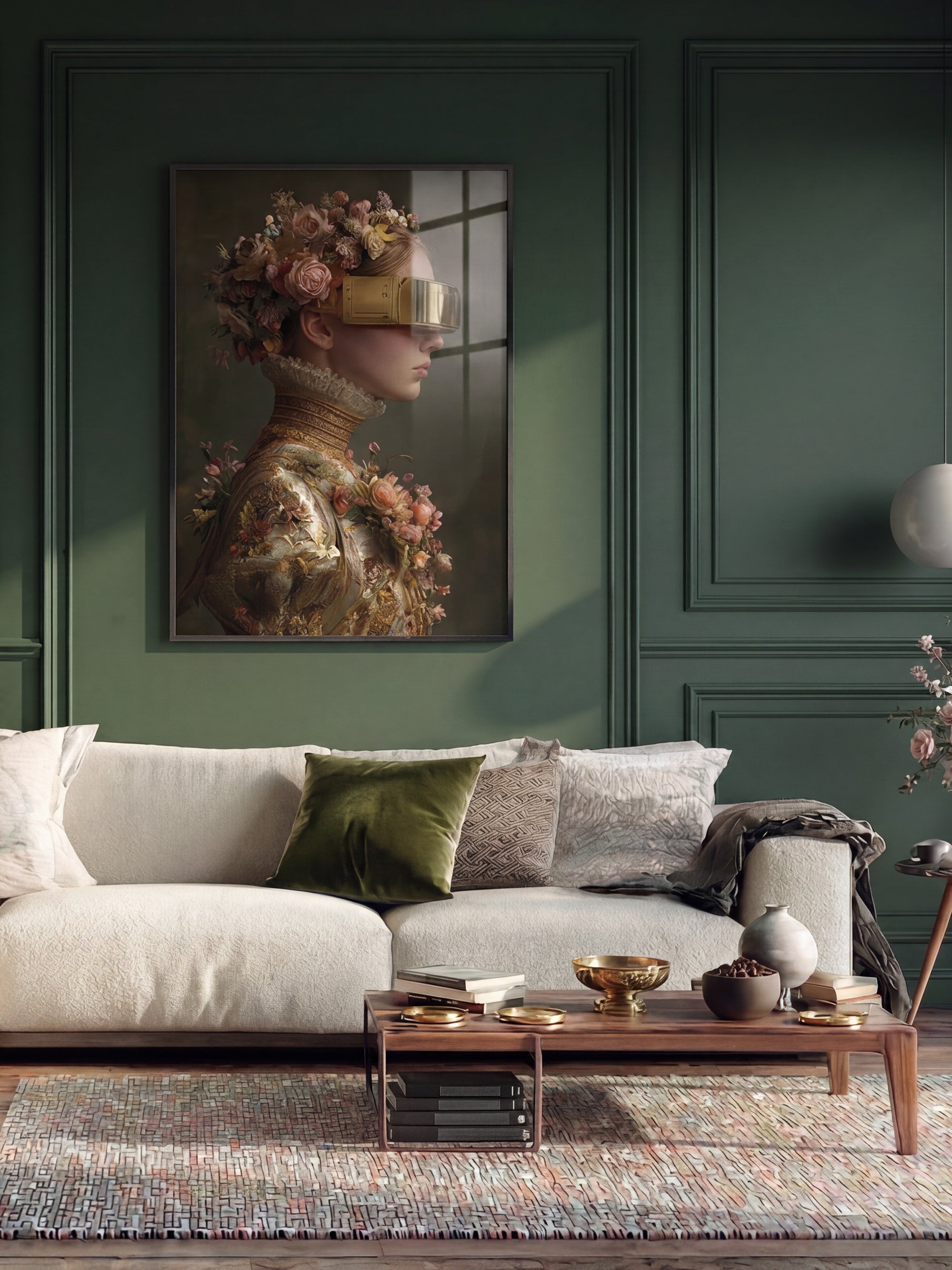 Vintage Visions — HOOKD Studio fine art print, lifestyle display in modern living room

