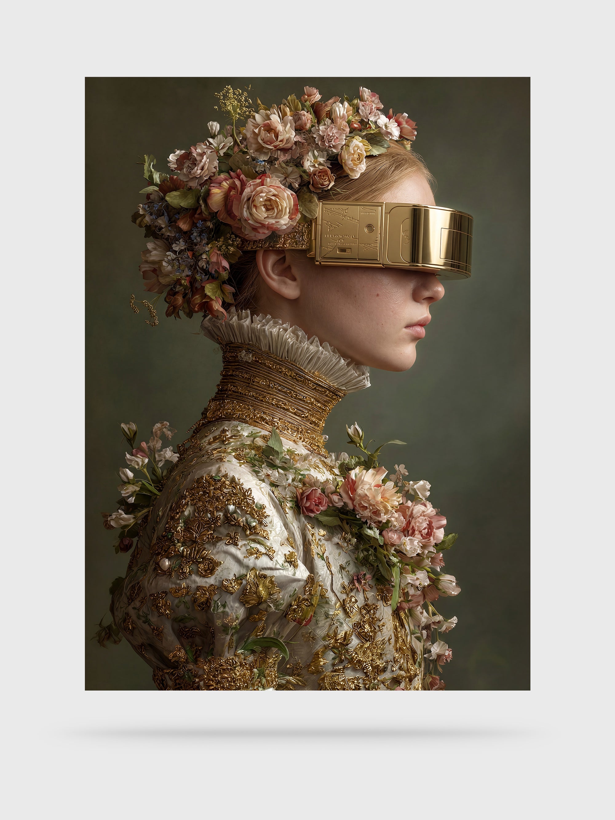 Vintage Visions — HOOKD Studio limited edition fine art print, unframed floral portrait
